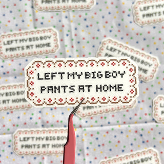 Big Boy Pants - Vinyl Sticker (Clear)