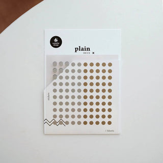 Plain.36: Silver & Bronze Mini Dots - Sticker Sheet (3 Pack)