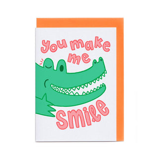 Crocodile Smile - Greeting Card (Risograph)