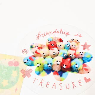 Friendship Is Treasure - Vinyl Sticker (Clear)