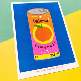 Can of Paloma Lemonade - Risograph Print