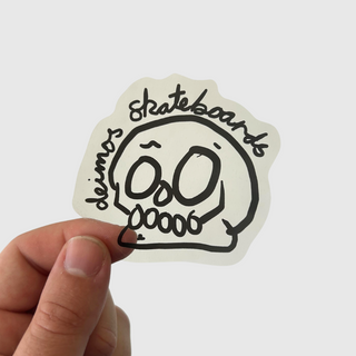 Graffiti Skull - Clear Vinyl Sticker