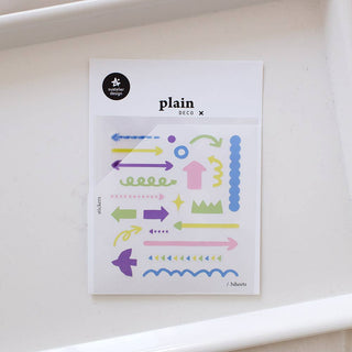 Plain.73: Arrows - Transparent Sticker Sheet (3 Pack)