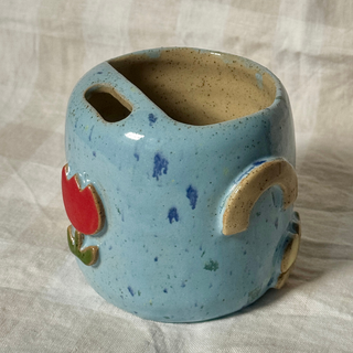 Flowers and Snails - Ceramic Takeaway Mug
