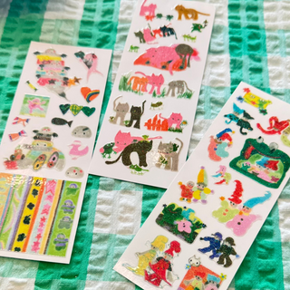 Uou-Cute Sticker Sheets - Glitter Stickers