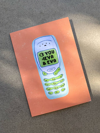 00's Phone Love You - Greeting Card