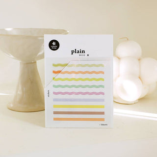 Plain.78: Lines - Transparent Sticker Sheet (3 Pack)