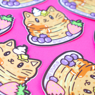Pancake Kitty- Vinyl Sticker