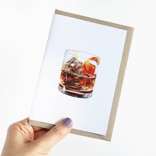 Old Fashioned Cocktail - Greeting Card