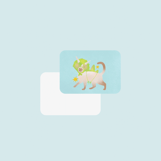 Dino Kitty - A7 Journal Card