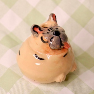 Pug Bud Vase - Small Vase