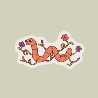Bi Pride Worm - Vinyl Sticker