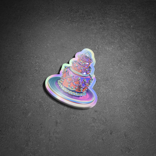 Chrome Cake - Vinyl Sticker (Holographic)