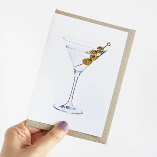 Martini Cocktail - Greeting Card