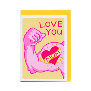 Muscles for Mum - Greeting Card (Risograph)