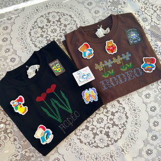 Fellow Pansies - Embroidered Shirt