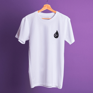 Teardrop - White Pocket Print Tee