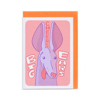 Cheers Big Ears - Greeting Card (Risograph)