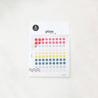 Plain.01 Primary Shapes - Transparent Sticker Sheet (3 Pack)