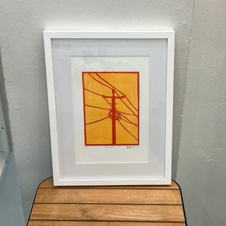 Framed Sunset - Lino Print