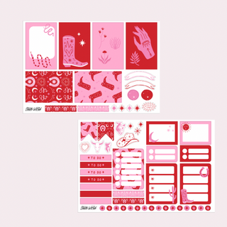 Pink Cowgirl - Journal Sticker Kit