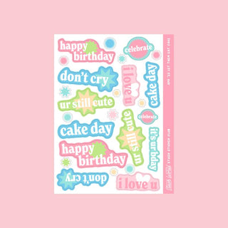 Birthday Banter Sticker Sheet - Stash Sticker Club-Stash World