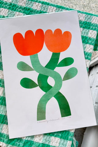 Eternally Entwined - Risograph Print (A3)