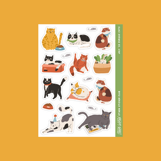 Curious Cats - Sticker Sheet
