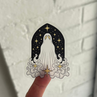 Starry Ghost - Clear Vinyl Sticker