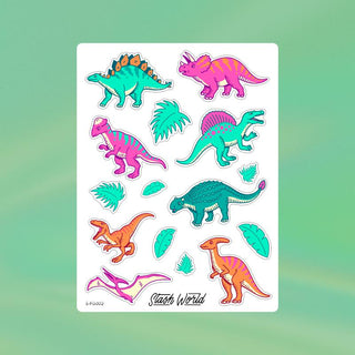 Dino Dance Sticker Sheet-Stash World