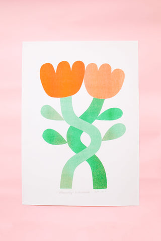 Eternally Entwined - Risograph Print (A3)