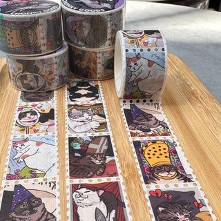 Tarot Cat Meme Stamp Washi Tape