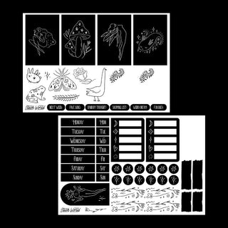 Fairy Folklore Planner Sticker Kit (Black)-Stash World