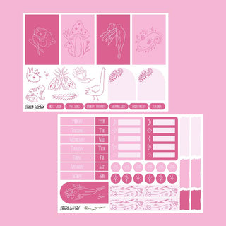 Fairy Folklore Planner Sticker Kit (Pink)-Stash World