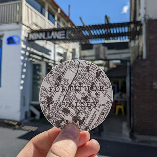 Fortitude Valley Archival Map Vinyl Sticker-Stash World