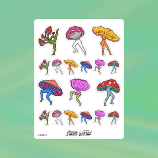 Groovy Mushrooms Sticker Sheet-Stash World