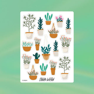 House Plants Sticker Sheet-Stash World