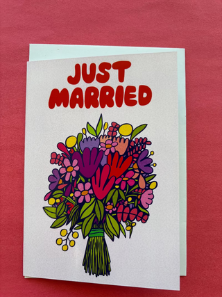 Just Married - Greeting Card