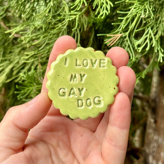 I Love My Gay Dog - Handmade Ceramic Magnet