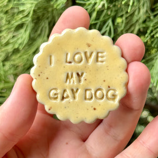 I Love My Gay Dog - Handmade Ceramic Magnet