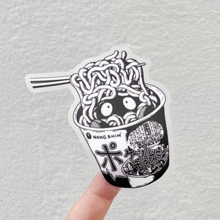 Tangela Ramen - Vinyl Sticker (Clear)