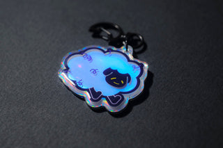 Sleepy Sheep - Holographic Keychain
