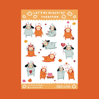 Let's Mischief Together by Nice Boy - Sticker Sheet-Stash World