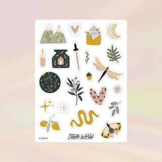 Lovely Courage - Mustard Sticker Sheet-Stash World