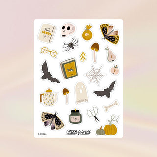 Lovely Haunting - Mustard Sticker Sheet-Stash World