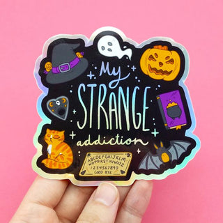 My Strange Halloween Addiction Holographic Vinyl Sticker-Stash World