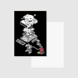 Exploded PS1 - Postcard