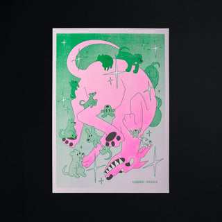 Pooch Pile - Risograph A3 Print