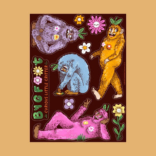 Bigfoot "Curious Little Critter" - Vinyl Sticker Sheet