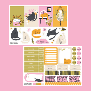 Curious Cats - Journal Sticker Kit